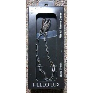 Hello Lux Phone Crossbody Strap - SilverPaper Clip Chain Universal